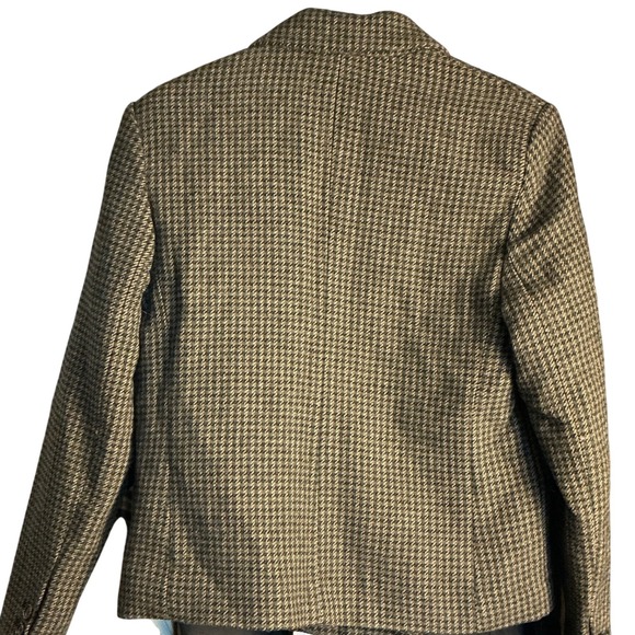 Mango MNG Wool Houndstooth Double Breasted Blazer Jacket Women Size Medium - Picture 2 of 7